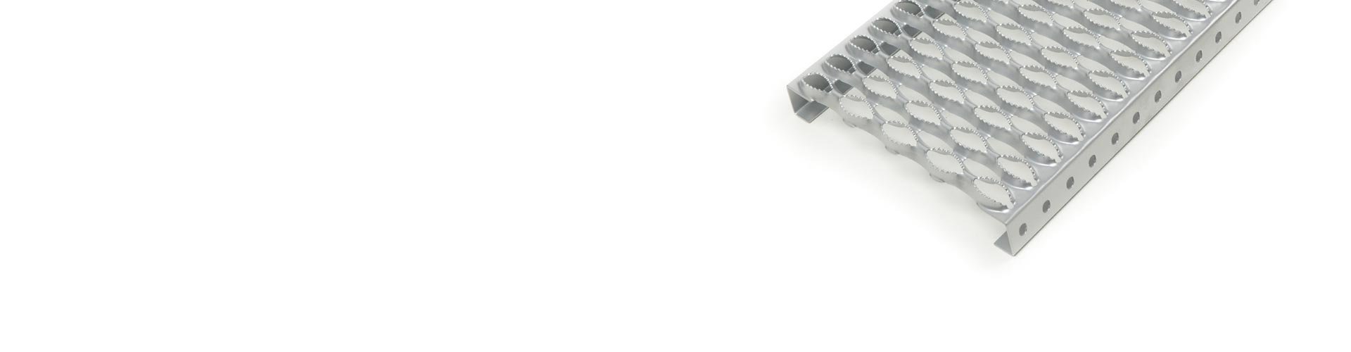 ukázka roštu z děrovaného plechu