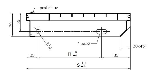 Schodišťový stupeň PRACTIC