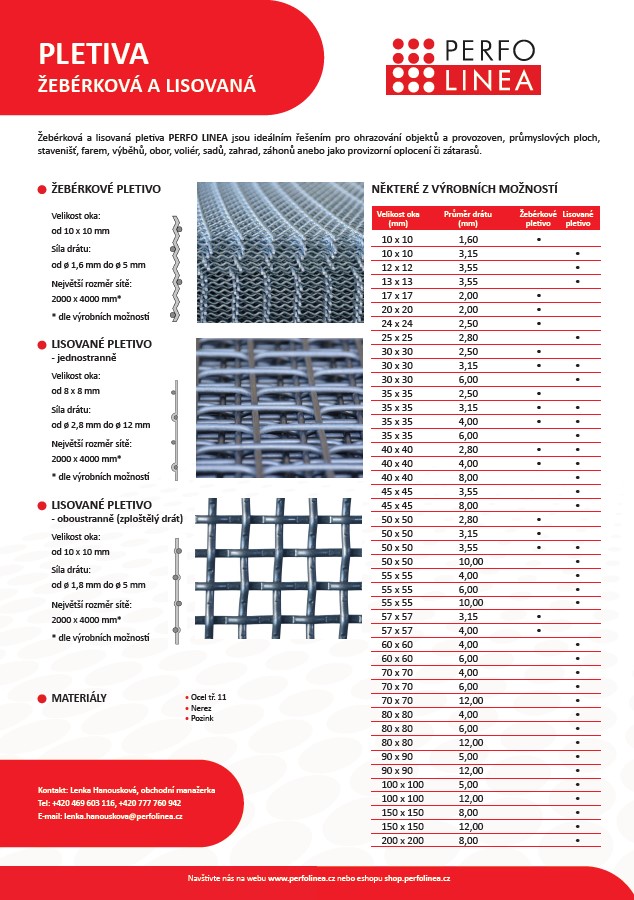 Katalog - Pletiva - perfolinea.cz